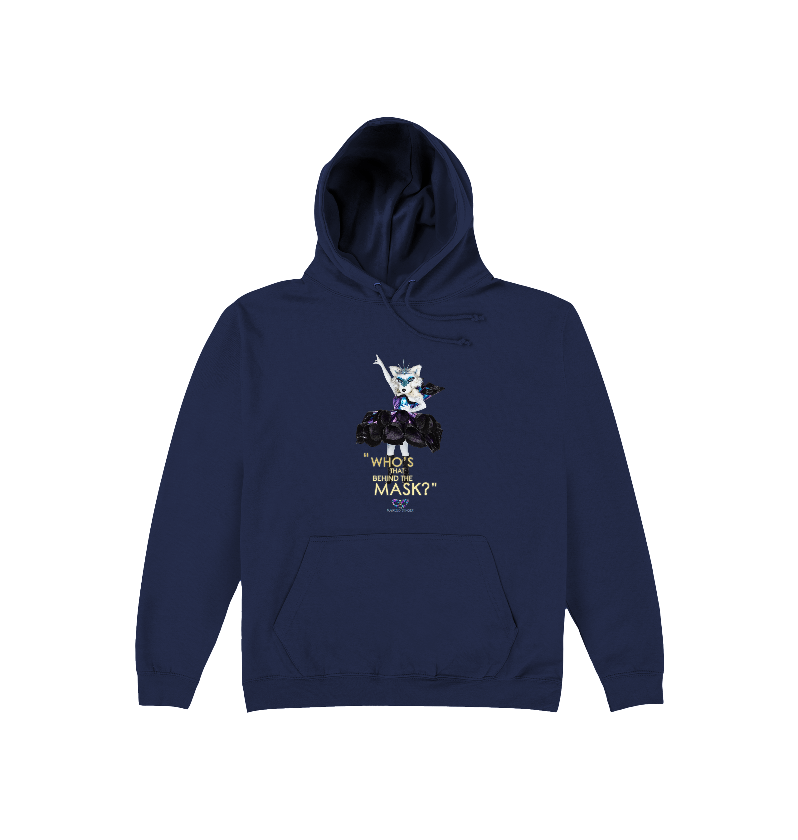 Oxford Navy Printed Hoody Front